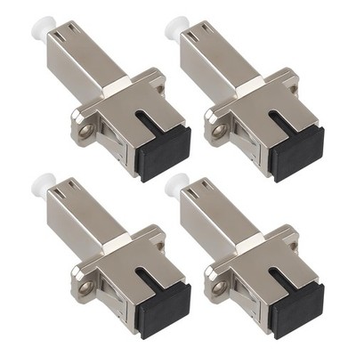 4 PCS SC To LC Female To Female Fiber Optic Adapter, Connector Hybrid Flange