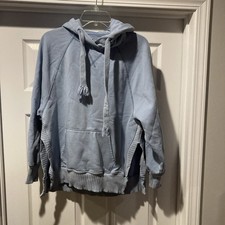 American Eagle Outfitters Women's Light Blue Hoodie Medium EUC