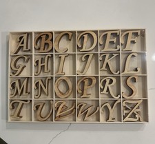 2  Wooden Letter Set Of 5 Each, A-Z Except For Q And X. Brand New.  