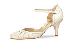 Bridal shoes Nina Fiarucci Paris ivory strappy pumps real leather wedding shoes
