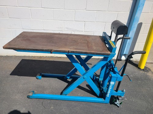 Bishamon Foot-Operated Hydraulic HighLift Skid Stacker 1000 lbs- Local Pickup
