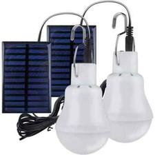 2 Lampe Camping Jardin Solaire Portable Ampoule Urgence Lanterne Éclairage