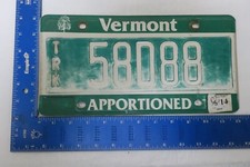 2014 14 VERMONT VT LICENSE PLATE TAG APPORTIONED BIG RIG SEMI TRUCK #58D88