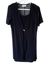 Molly Malloy Velvet Evening Black  Dress Flowy Stretch SZ 12-14, See Measures