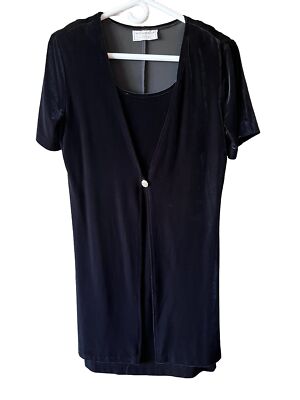 Molly Malloy Velvet Evening Black Dress Flowy Stretch SZ 12-14, See  Measures