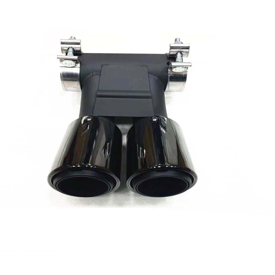 1x Puntas de silenciador de tubo de escape trasero para Porsche Cayman 2008-2015 C012 titanio negro Foto 3 de 4