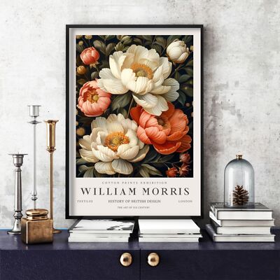 William Morris Druck, William Morris Ausstellung Poster Blumen, Floral (288c)