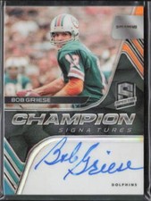 Bob Griese Football Panini #CS-BG Champion Signatures AUSN Miami Dolphins