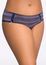 Ashley Stewart Panties - Lace Trim Micro Brief with Bows - Size 1X Retail 10.50