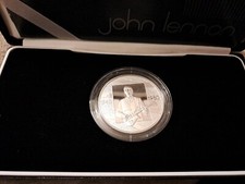 JOHN LENNON - SILVER PROOF COMMENRATIVE COIN TRIBUTE 1980