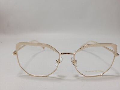 William Morris Black Label AMELIA C3 Women's Cream/Gold Hexagonal Eyeglasses