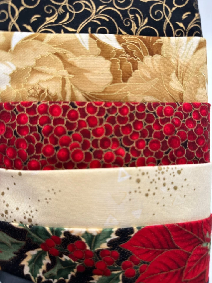 G Street Fabrics Holiday Fabric Bundle 5-1/2yds Christmas Quilting Sewing Crafts - Image 2 of 2