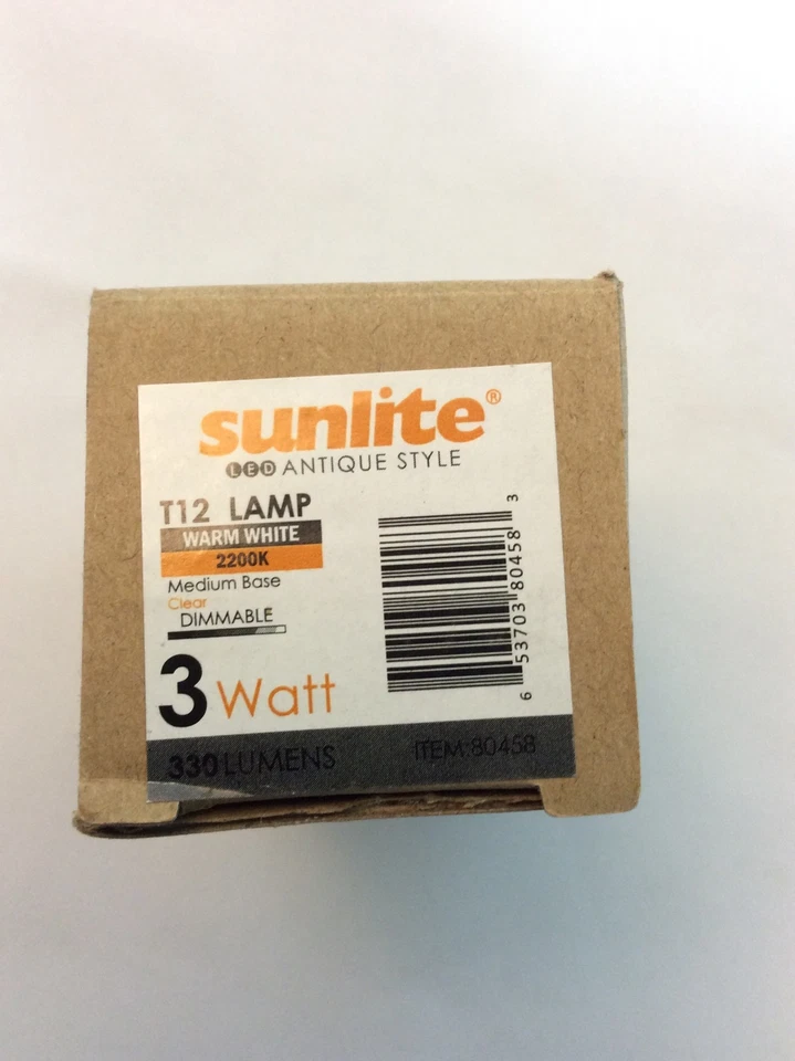 Sunlite 80458-SU LED Vintage T12 3w Medium (E26) Base 2200K Warm White Bulb - Image 4 of 4