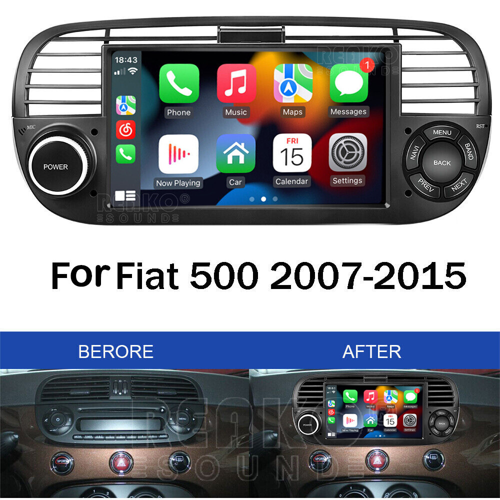 Autoradio Per Fiat 500 2007-2015 - Con CarPlay/Android Auto Wireless 7 Pollici - Foto 6