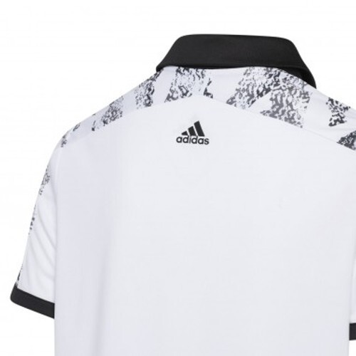 adidas Junior Print Colourblock Golf Polo Shirt White eBay