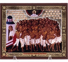 Wooden Icon Forty Martyrs of Sebaste Сорок Севастийских мучеников 6.8 x 8.2"
