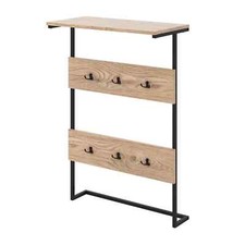 Heavy-duty Metal Frame Clothes Rack Vintage Style Wall Shelf