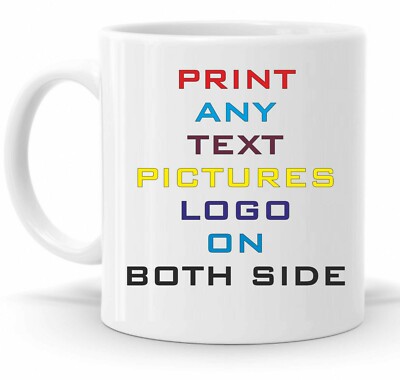 20 x PERSONALISIERTE TASSE, GROSSEINKAUF, GESCHÄFTSLOGO/MARKE BEDRUCKT KAFFEETASSE BELIEBIGER TEXT
