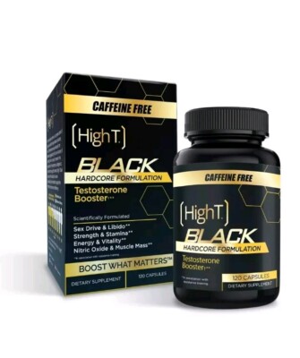 High T Black Caffeine Free - Testosterone Booster- 120 Capsules-New