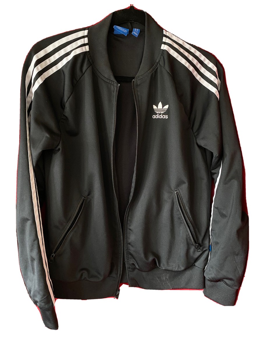 adidas ジップアップジャケット Mサイズ ホワイト/ブラック Adidas Originals Womens ADILENIUM 2 OVERSIZE TRACKTOP JACKET