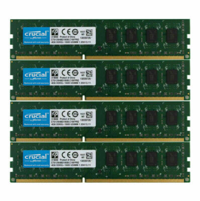 Crucial 16GB x 4GB DDR3 PC3L 12800 SDRAM DDR3L 1600