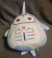 SQUISHMALLOW 12” IGOR Day Of The Dead Narwal Halloween 2022 Pastel NWT