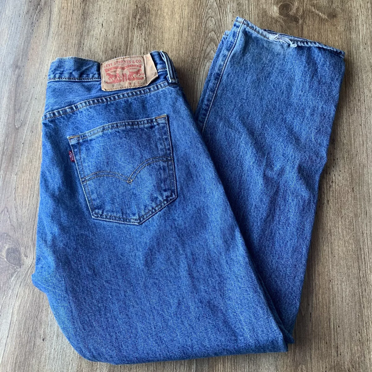 Levis 501 Jeans 34x30 Button Fly Blue Made in Mexico