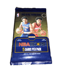 (1)2023-24 Panini NBA Hoops-Pack-5 Cards-Factory Sealed