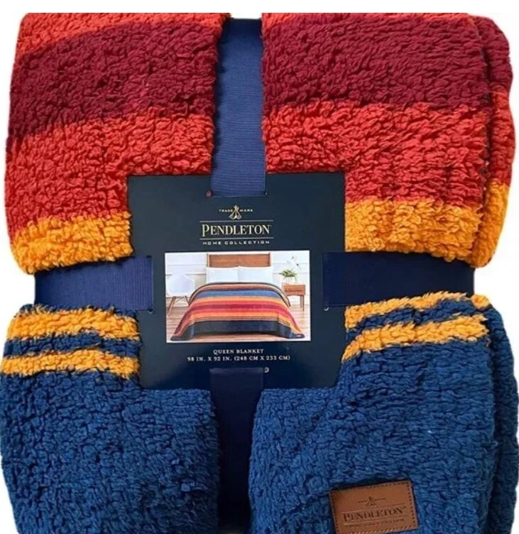 Pendleton queen grand canyon multi sherpa blanket hot sale