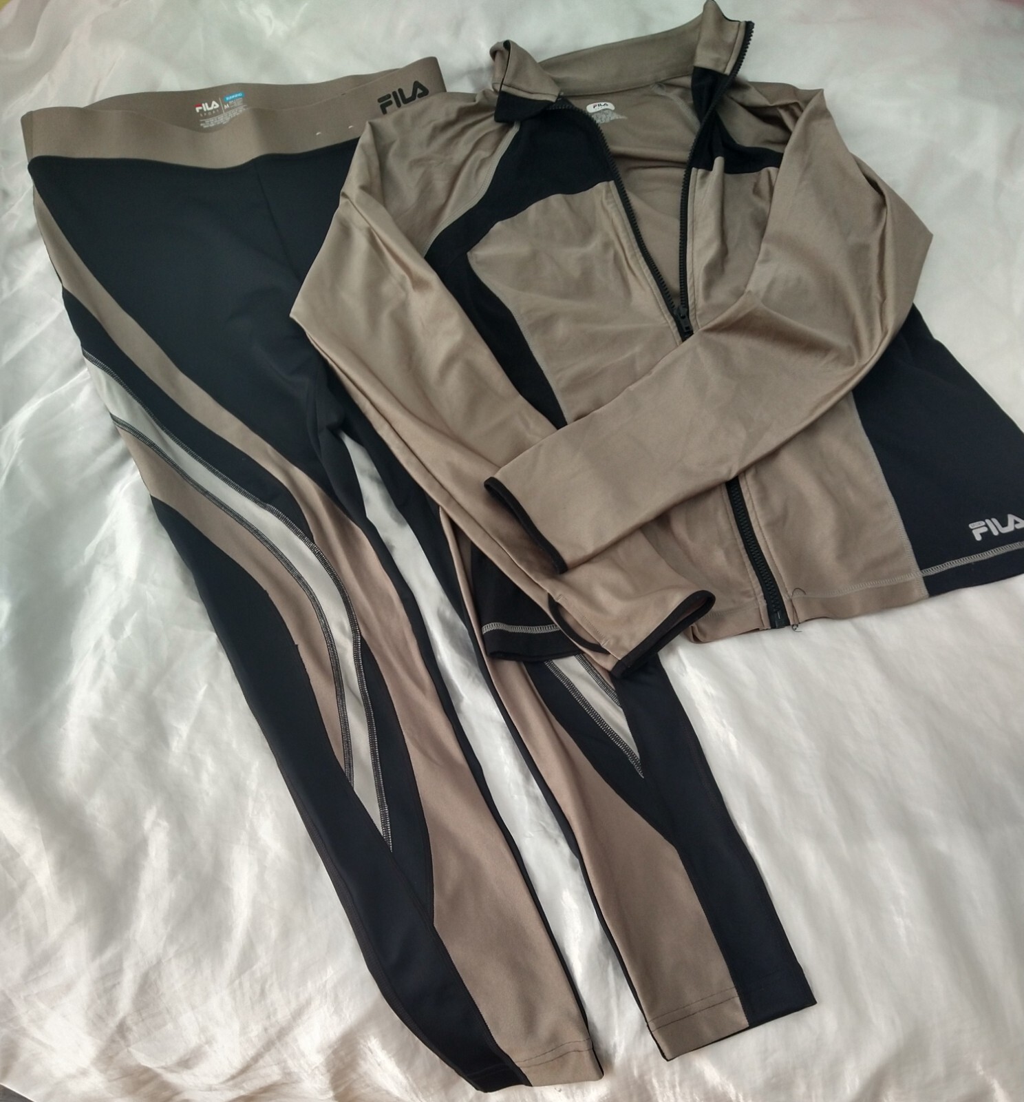 Set giacca e leggings donna Fila nero e bronzo set M