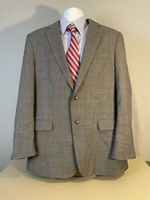 Jos A. Bank Travelers Collection Mens Gray Wool Blazer Size 44L