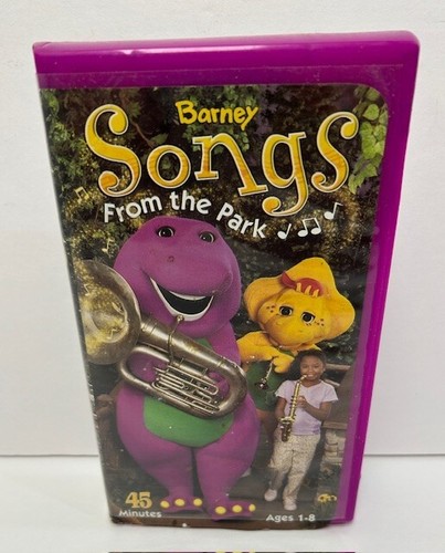 Barney Friends - Songs From The Park (VHS, 2003) Clam Shell Purple ...