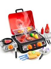 2-Layer BBQ Grill Playset With Pretend Smoke, Light, Sound  Color-Changing Food