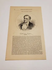 Portrait of James Fennimore Cooper c. 1871 Engraving