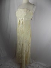 David's Bridal Ball Gown Wedding Dress Size 10 Strapless Sequin Embroider