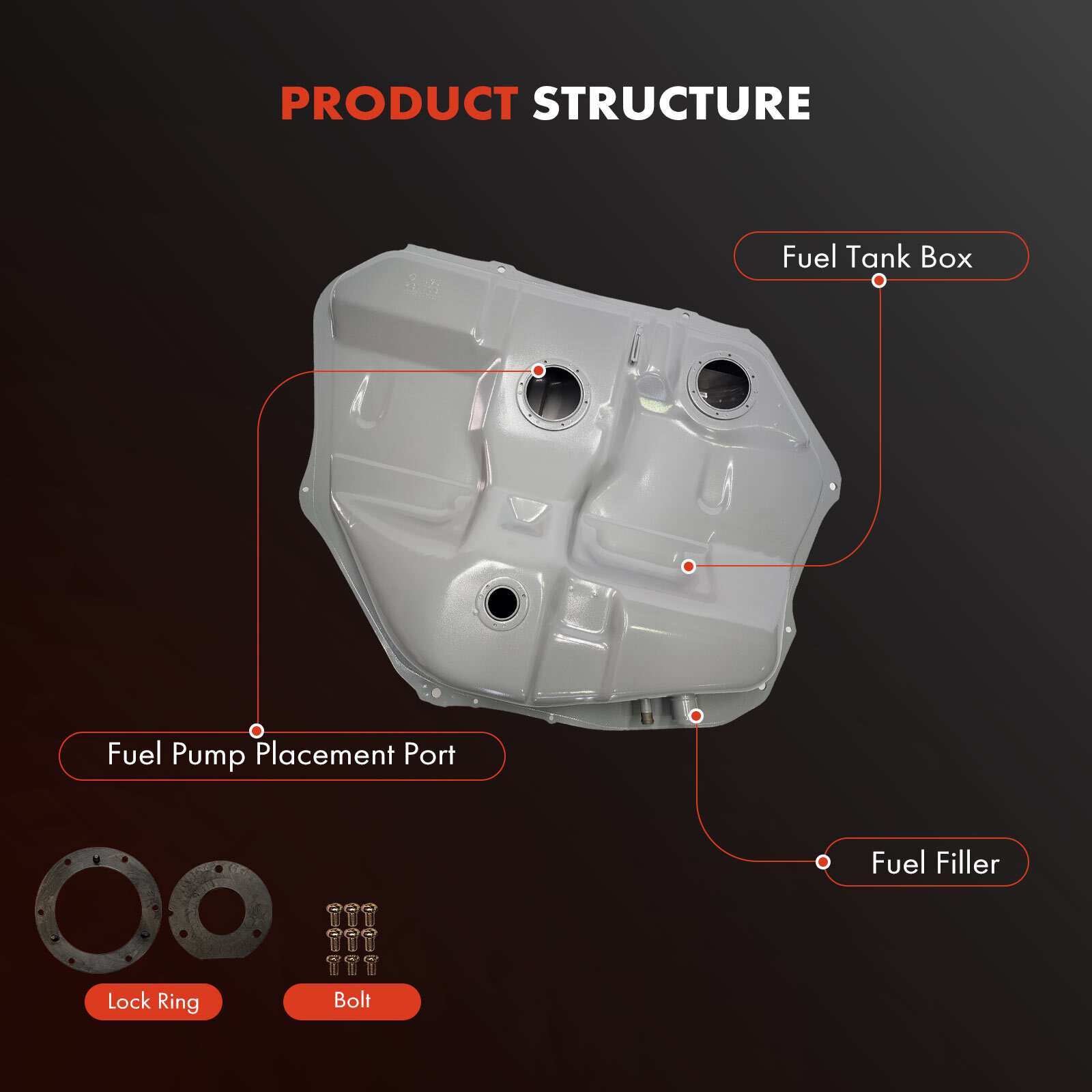 16 Gal Fuel Tank for Dodge Avenger Chrysler Sebring Eagle Talon
