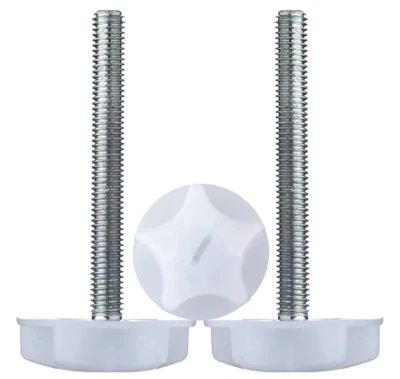 JUST ACCESSORIES M8 HEADBOARD BOLTS SCREWS WITH FIXED WASHERS FIXINGS 90MM PACK OF 2/4/6/8/10