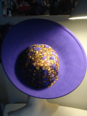 Vintage Mr John\'s 100% Wool Hat Purple Feathers Special Occasion Derby Pimp Mr. John 100% Wool Hats for Women for sale | eBay main image 4