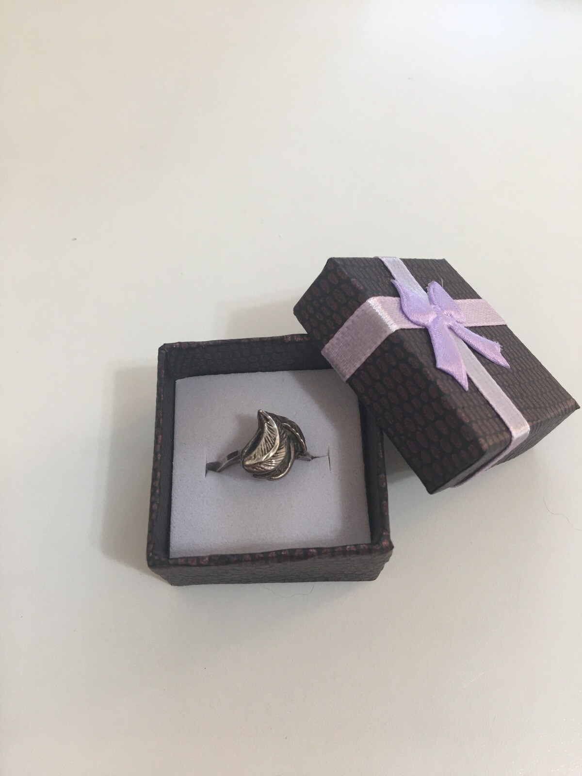 Vintage 925 Solid Sterling Silver Leaf Ring Uniqu… - image 3