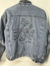 Vintage Legendary Whitetails Original Deer Gear Denim Jacket Hunter Brand Men M