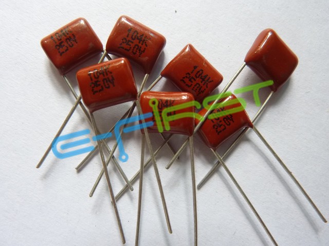 100PCS CBB 104K 250V CL21 0.1UF 100NF P7.5 Metallized Film Capacitor | eBay