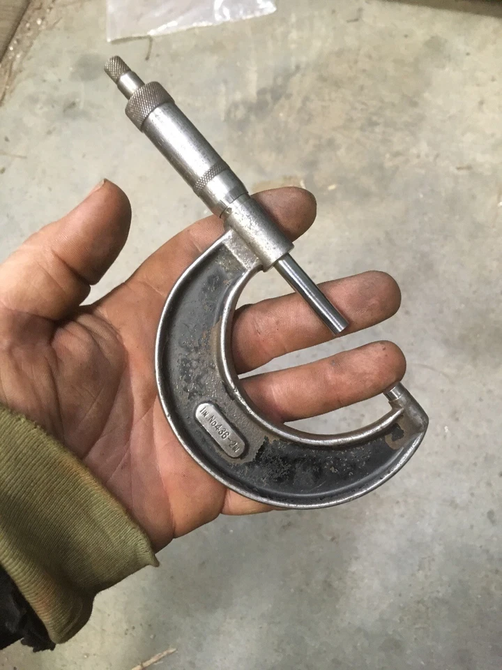 STARRETT 436 1-2" Outside Micrometer Ratchet Thimble Machinist Tool Box Find - Image 3 of 4