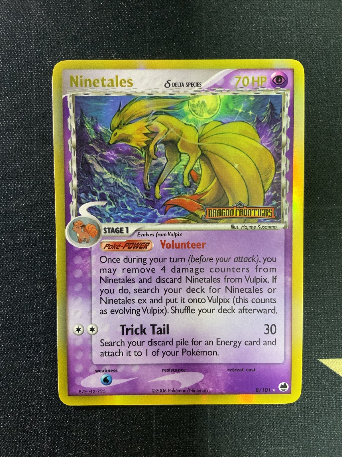 Pokemon Ninetales δ 8/101 - Dragon Frontiers Reverse Holofoil NM