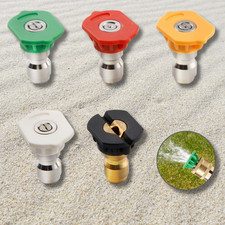 5Pcs Pressure Washer Spray Tips Nozzles High Power Kit Quick Connect 1/4" SET