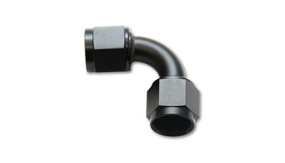 Vibrant 10731 Adapter Fitting - 90 Deg - 4 AN Female to 4 AN Female - Black