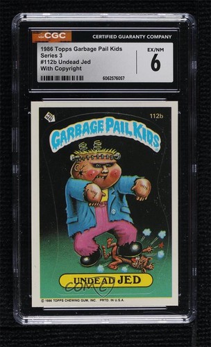 1986 Topps Garbage Pail Kids Series 3 UNDEAD JED (Copyright on Front) CGC 6 0ed5