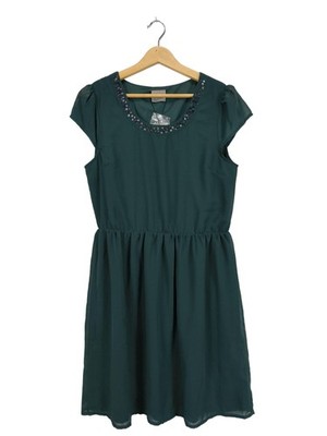 VERO MODA Midikleid Damen Kleid Gr. DE 38 grün Elegant