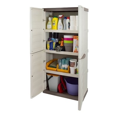 Gartenschrank Wasserdicht Outdoor Schrank Kunststoff Mehrzweckschrank Hoch 165cm