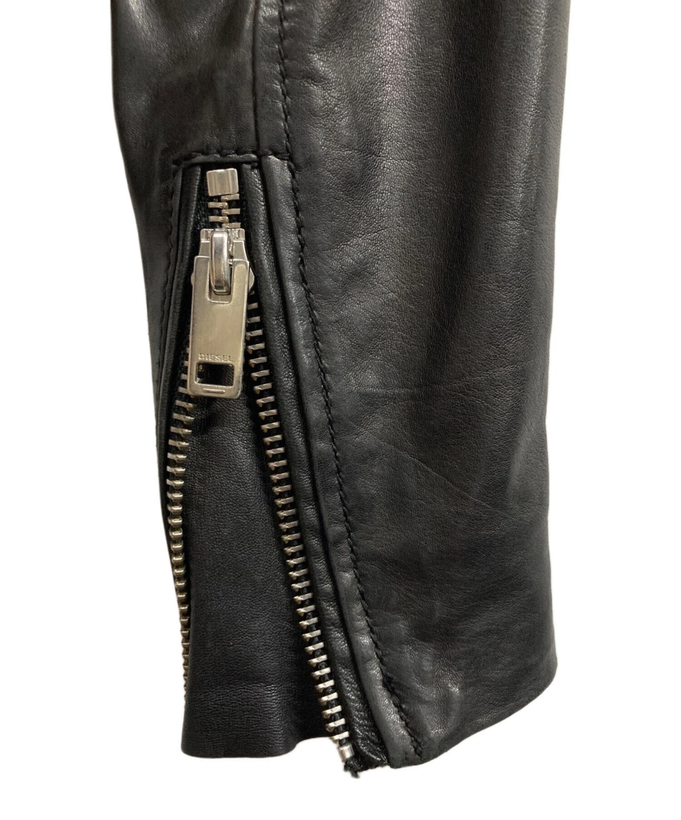Diesel Lamb Leather Riders Jacket Men's Size XS Black image 7
