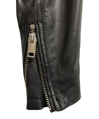 Diesel Lamb Leather Riders Jacket Men's Size XS Black image 7